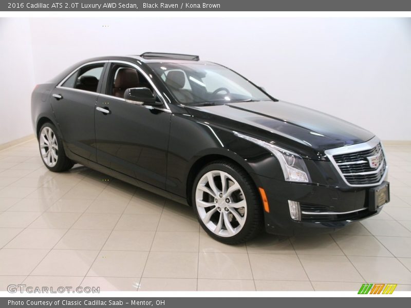 Black Raven / Kona Brown 2016 Cadillac ATS 2.0T Luxury AWD Sedan