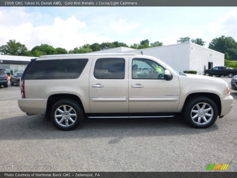 Gold Mist Metallic / Cocoa/Light Cashmere 2008 GMC Yukon XL Denali AWD