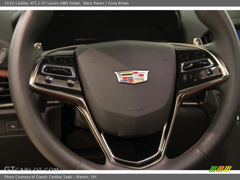Black Raven / Kona Brown 2016 Cadillac ATS 2.0T Luxury AWD Sedan