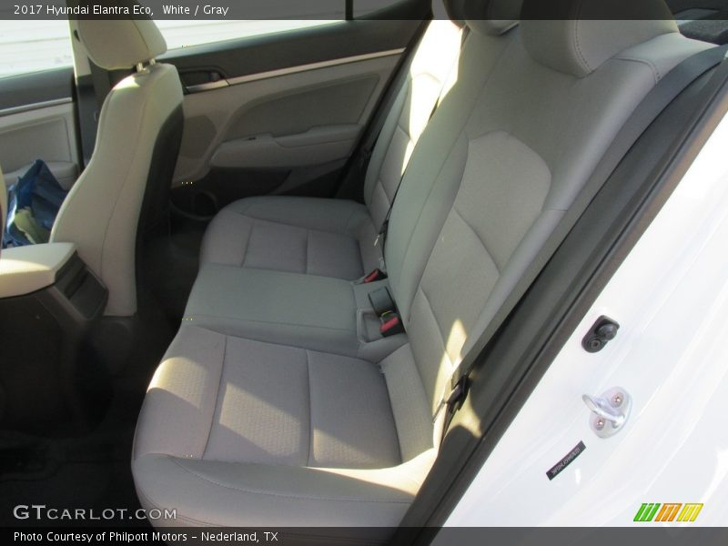 Rear Seat of 2017 Elantra Eco