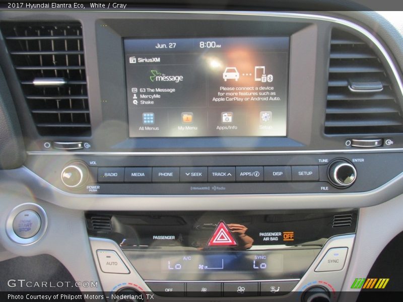 Controls of 2017 Elantra Eco