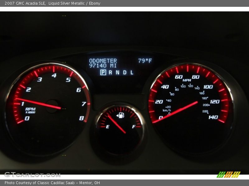 Liquid Silver Metallic / Ebony 2007 GMC Acadia SLE