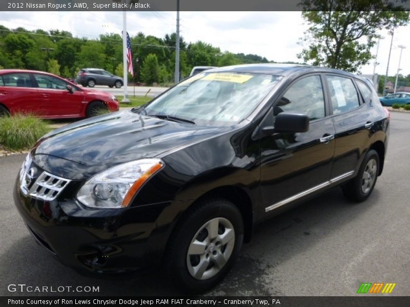 Super Black / Black 2012 Nissan Rogue S AWD