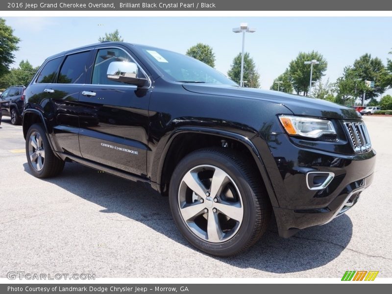 Brilliant Black Crystal Pearl / Black 2016 Jeep Grand Cherokee Overland