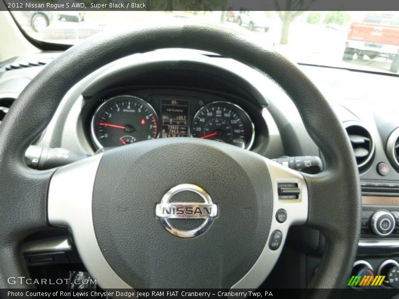 Super Black / Black 2012 Nissan Rogue S AWD