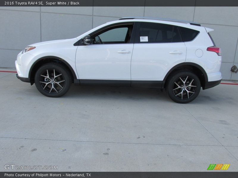 Super White / Black 2016 Toyota RAV4 SE