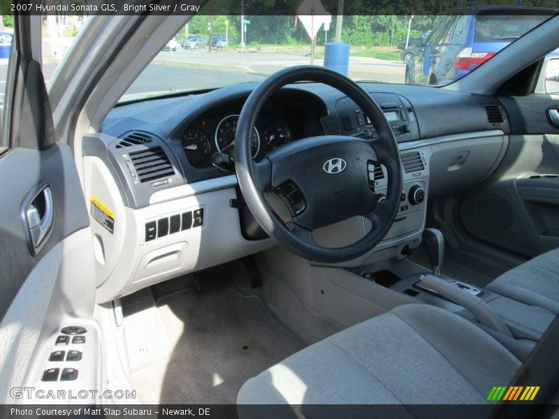Bright Silver / Gray 2007 Hyundai Sonata GLS