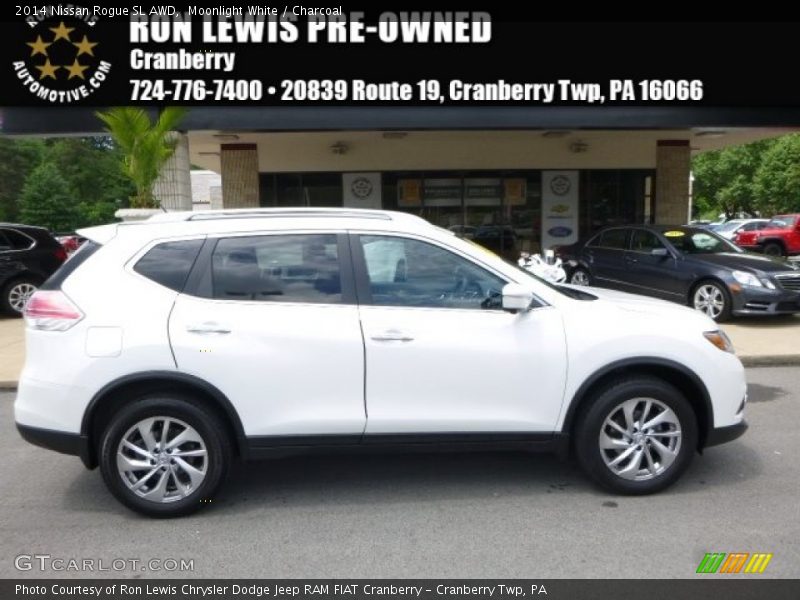 Moonlight White / Charcoal 2014 Nissan Rogue SL AWD