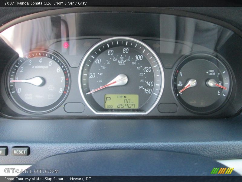 Bright Silver / Gray 2007 Hyundai Sonata GLS