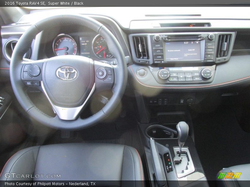 Super White / Black 2016 Toyota RAV4 SE