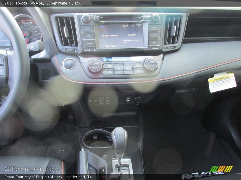 Super White / Black 2016 Toyota RAV4 SE