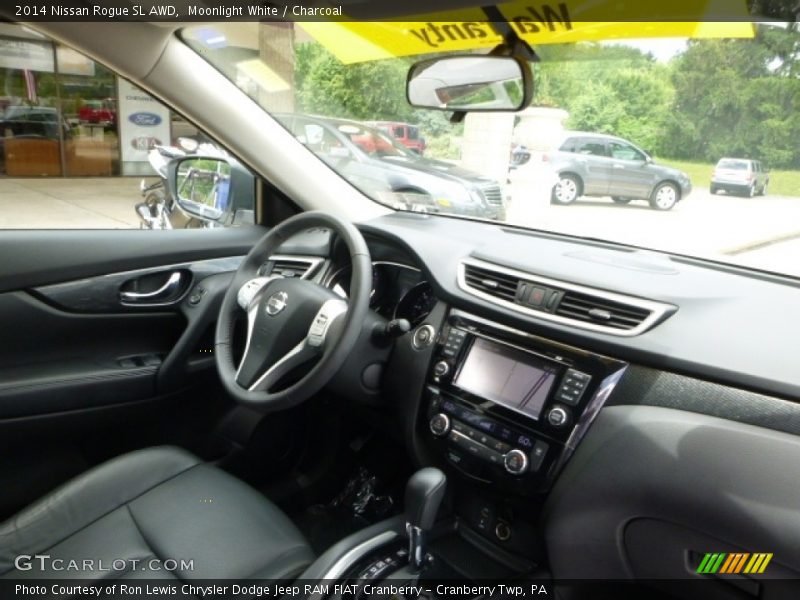 Moonlight White / Charcoal 2014 Nissan Rogue SL AWD
