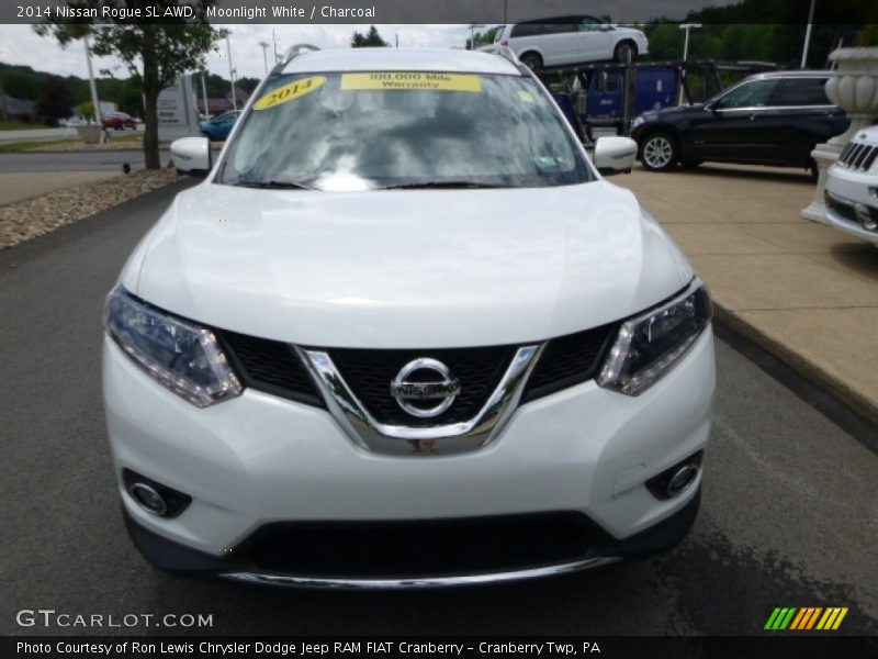 Moonlight White / Charcoal 2014 Nissan Rogue SL AWD