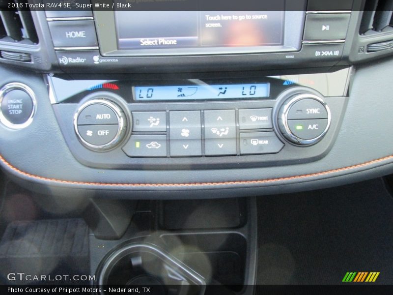 Super White / Black 2016 Toyota RAV4 SE