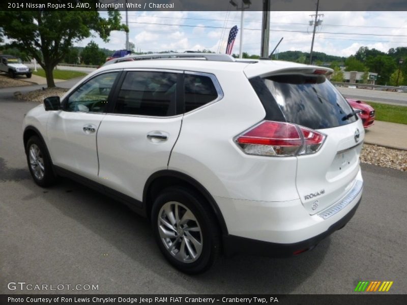 Moonlight White / Charcoal 2014 Nissan Rogue SL AWD