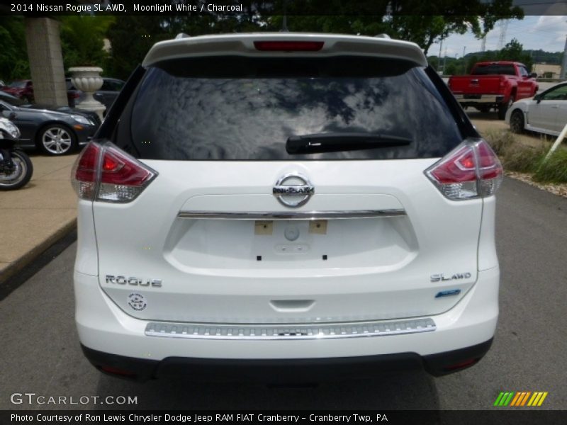 Moonlight White / Charcoal 2014 Nissan Rogue SL AWD