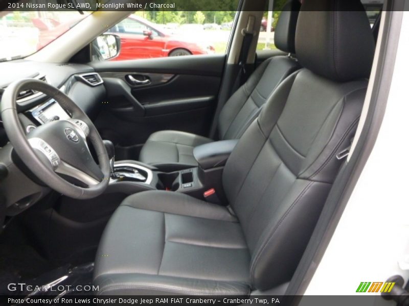Moonlight White / Charcoal 2014 Nissan Rogue SL AWD