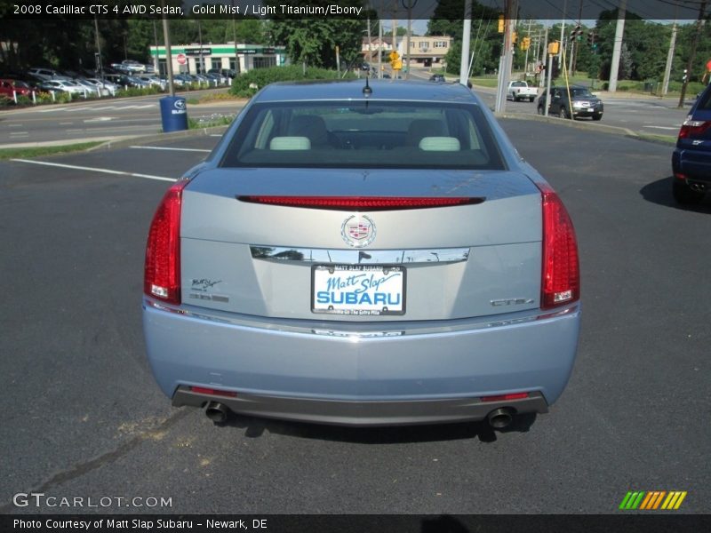 Gold Mist / Light Titanium/Ebony 2008 Cadillac CTS 4 AWD Sedan