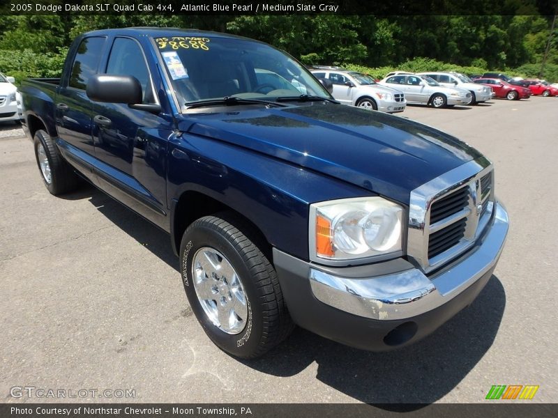 Atlantic Blue Pearl / Medium Slate Gray 2005 Dodge Dakota SLT Quad Cab 4x4
