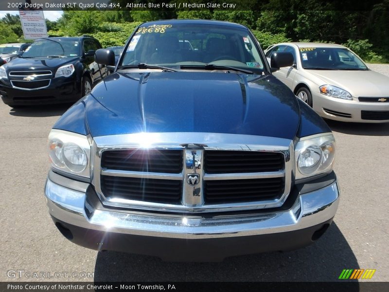 Atlantic Blue Pearl / Medium Slate Gray 2005 Dodge Dakota SLT Quad Cab 4x4