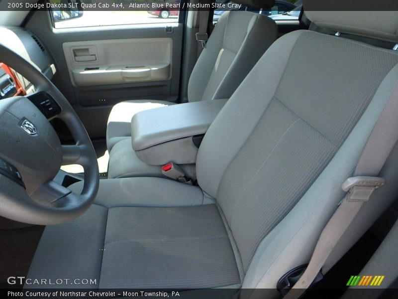 Atlantic Blue Pearl / Medium Slate Gray 2005 Dodge Dakota SLT Quad Cab 4x4
