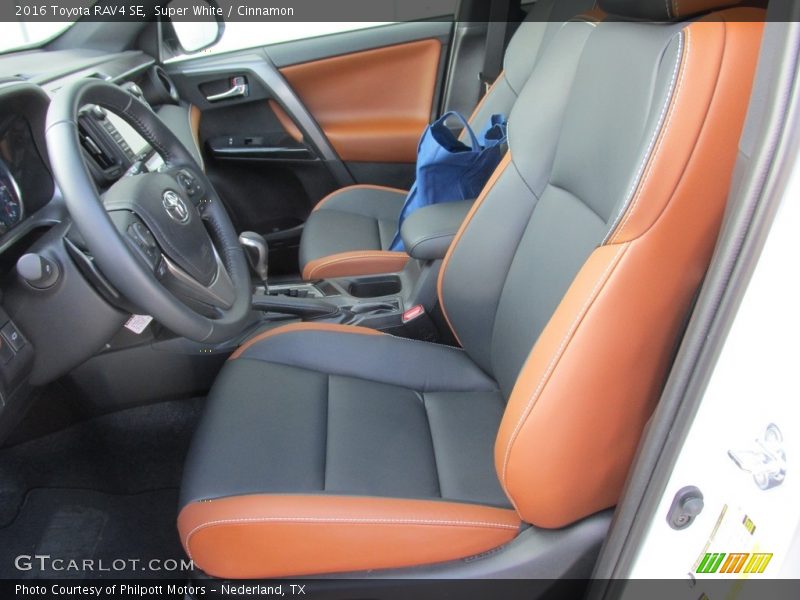 Front Seat of 2016 RAV4 SE