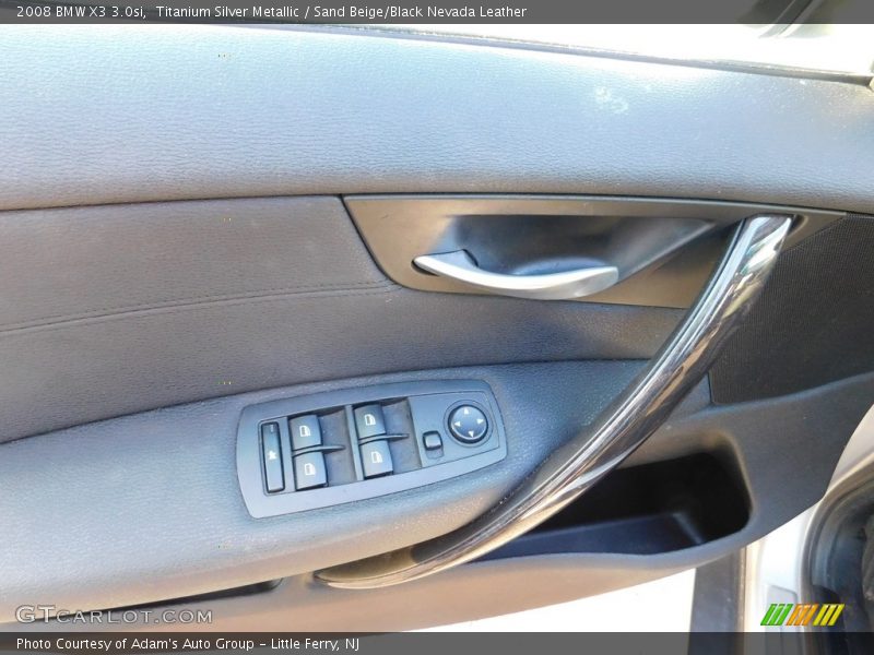 Titanium Silver Metallic / Sand Beige/Black Nevada Leather 2008 BMW X3 3.0si