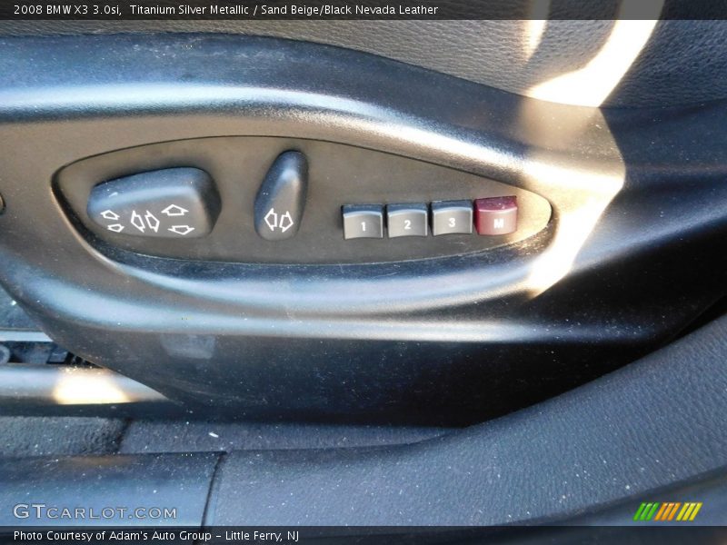 Titanium Silver Metallic / Sand Beige/Black Nevada Leather 2008 BMW X3 3.0si