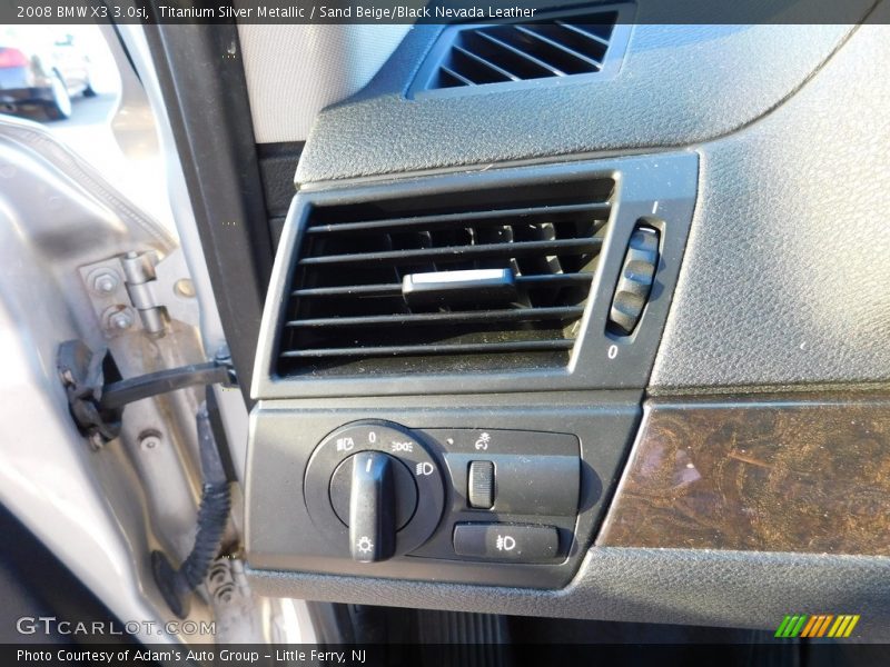 Titanium Silver Metallic / Sand Beige/Black Nevada Leather 2008 BMW X3 3.0si