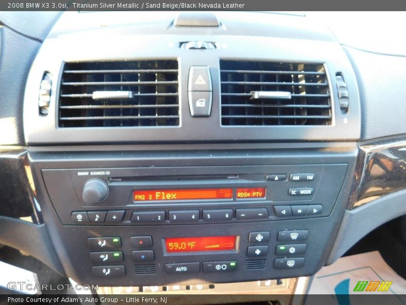 Titanium Silver Metallic / Sand Beige/Black Nevada Leather 2008 BMW X3 3.0si
