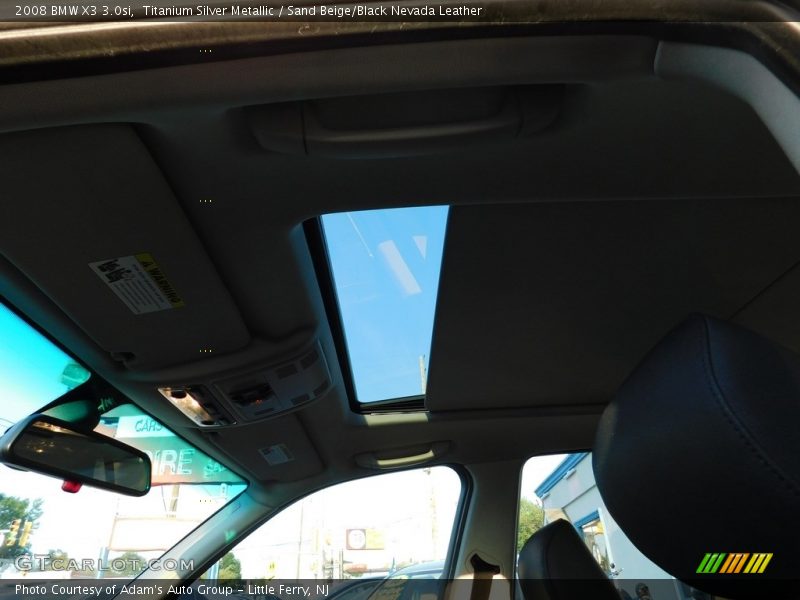 Titanium Silver Metallic / Sand Beige/Black Nevada Leather 2008 BMW X3 3.0si
