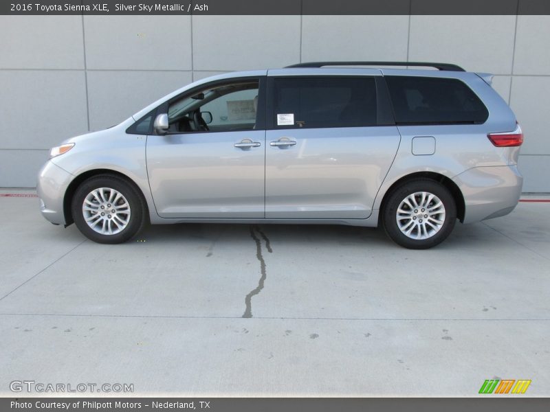 Silver Sky Metallic / Ash 2016 Toyota Sienna XLE