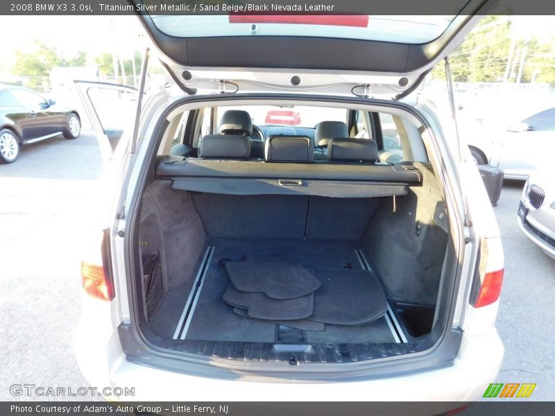 Titanium Silver Metallic / Sand Beige/Black Nevada Leather 2008 BMW X3 3.0si