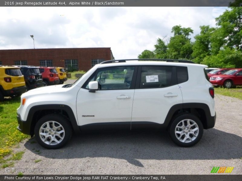 Alpine White / Black/Sandstorm 2016 Jeep Renegade Latitude 4x4