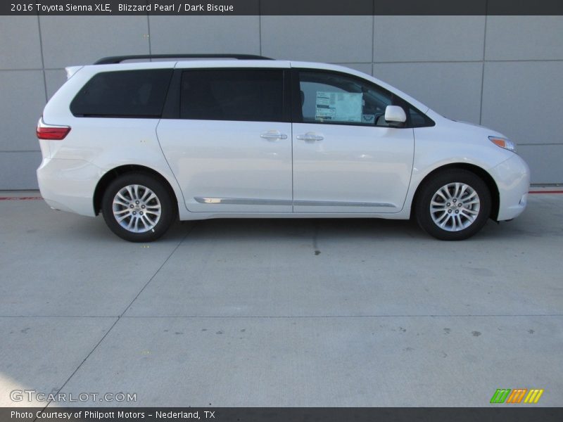 Blizzard Pearl / Dark Bisque 2016 Toyota Sienna XLE