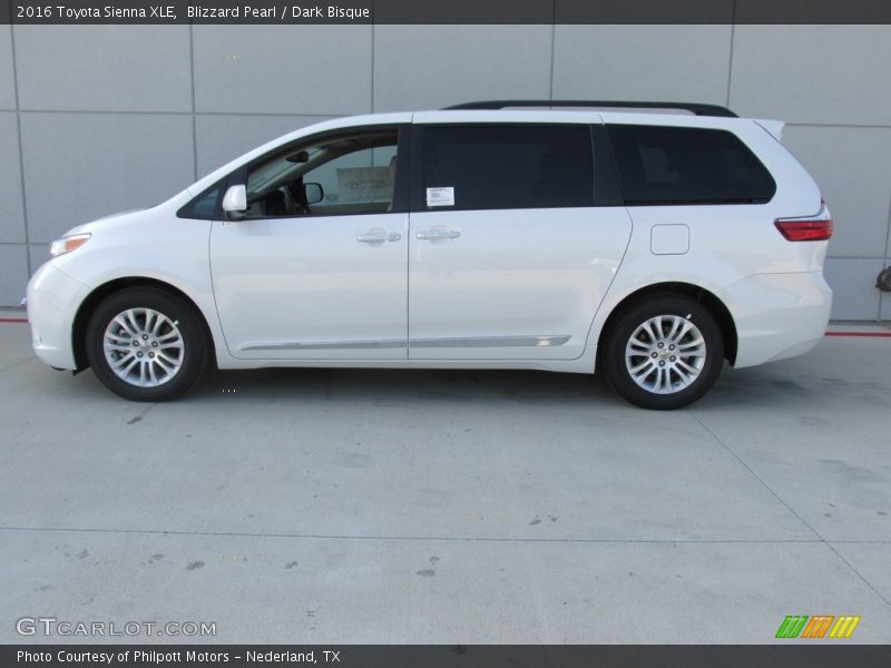 Blizzard Pearl / Dark Bisque 2016 Toyota Sienna XLE