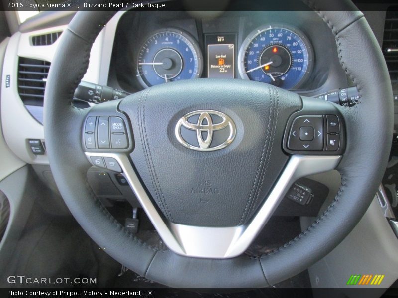 Blizzard Pearl / Dark Bisque 2016 Toyota Sienna XLE