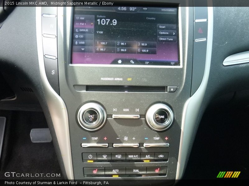 Midnight Sapphire Metallic / Ebony 2015 Lincoln MKC AWD