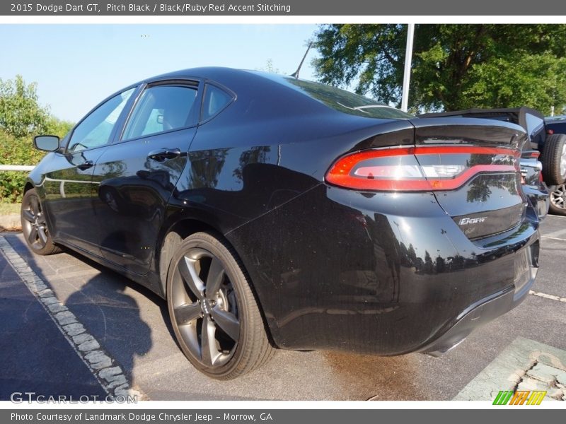 Pitch Black / Black/Ruby Red Accent Stitching 2015 Dodge Dart GT