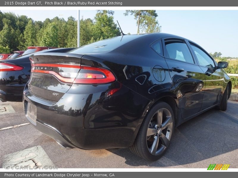 Pitch Black / Black/Ruby Red Accent Stitching 2015 Dodge Dart GT