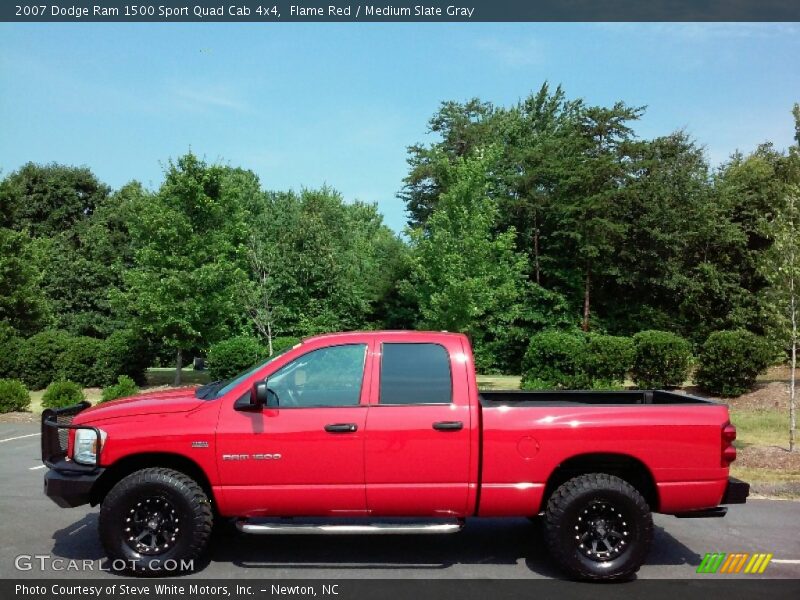 Flame Red / Medium Slate Gray 2007 Dodge Ram 1500 Sport Quad Cab 4x4