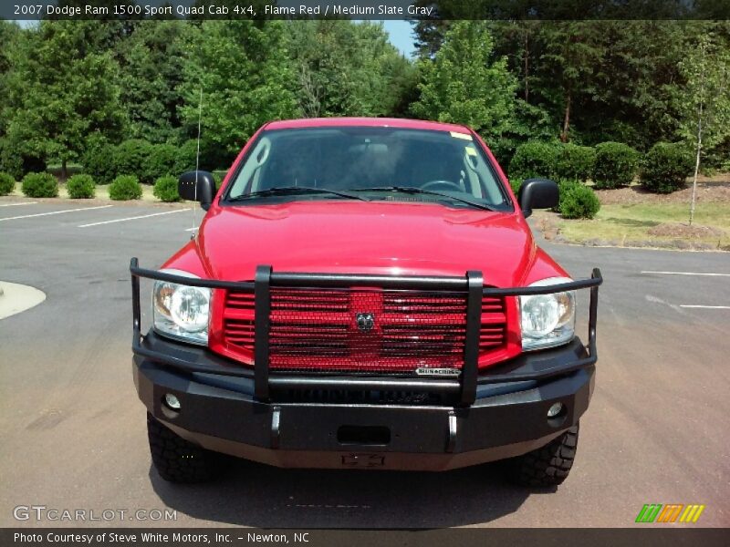 Flame Red / Medium Slate Gray 2007 Dodge Ram 1500 Sport Quad Cab 4x4
