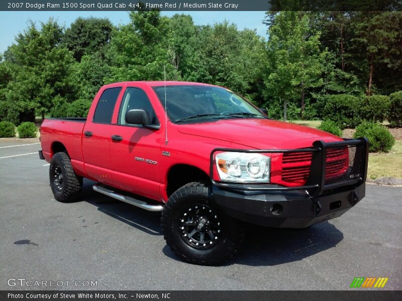 Flame Red / Medium Slate Gray 2007 Dodge Ram 1500 Sport Quad Cab 4x4