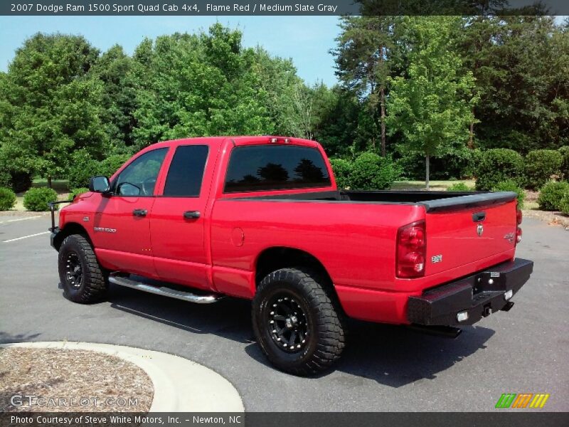 Flame Red / Medium Slate Gray 2007 Dodge Ram 1500 Sport Quad Cab 4x4