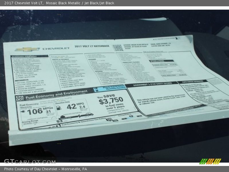 Mosaic Black Metallic / Jet Black/Jet Black 2017 Chevrolet Volt LT