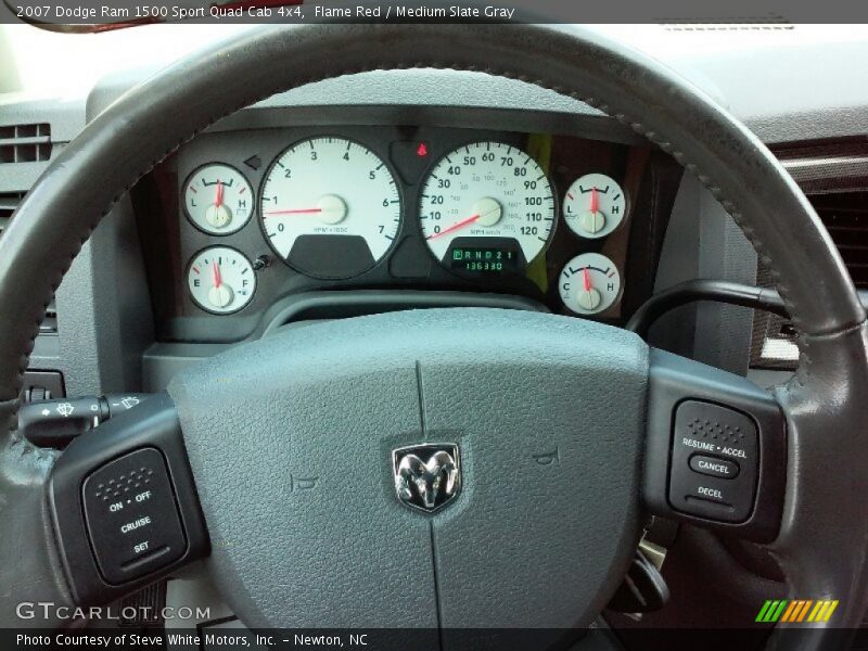 Flame Red / Medium Slate Gray 2007 Dodge Ram 1500 Sport Quad Cab 4x4