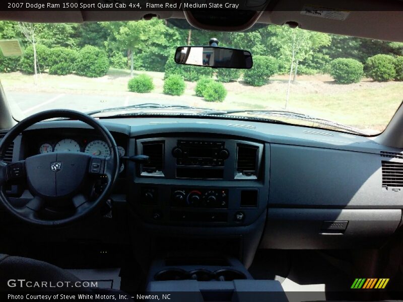 Flame Red / Medium Slate Gray 2007 Dodge Ram 1500 Sport Quad Cab 4x4