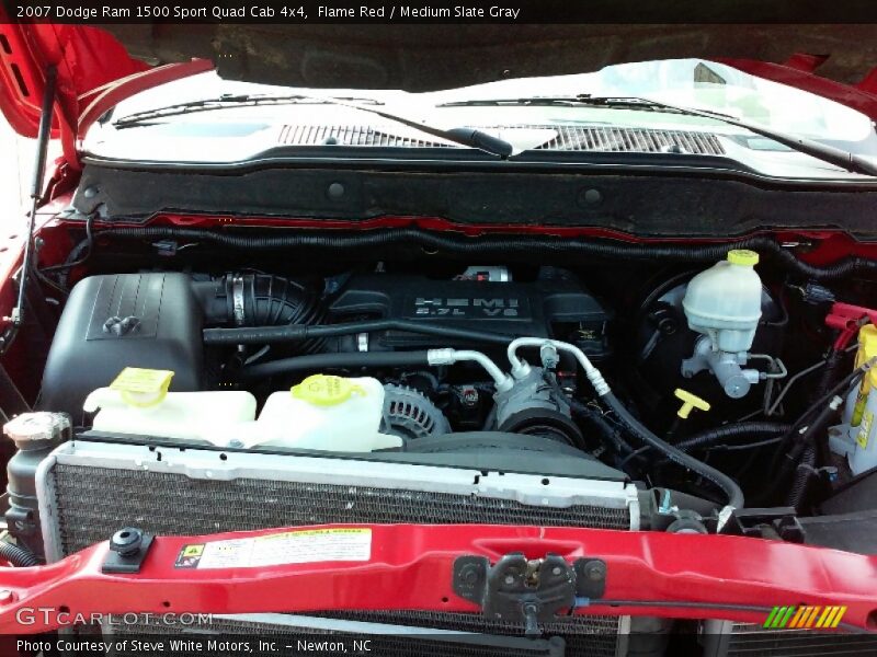 Flame Red / Medium Slate Gray 2007 Dodge Ram 1500 Sport Quad Cab 4x4