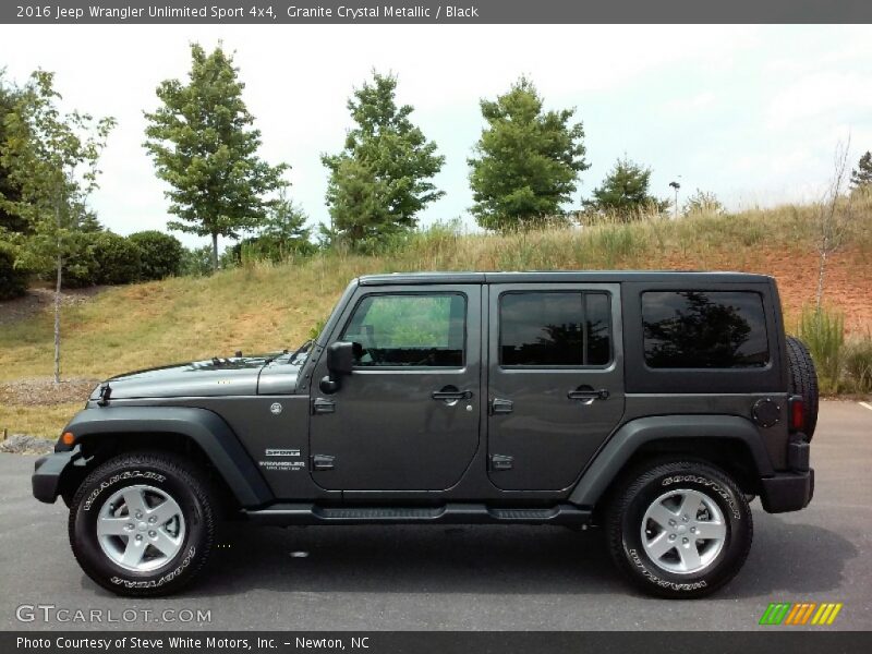 Granite Crystal Metallic / Black 2016 Jeep Wrangler Unlimited Sport 4x4
