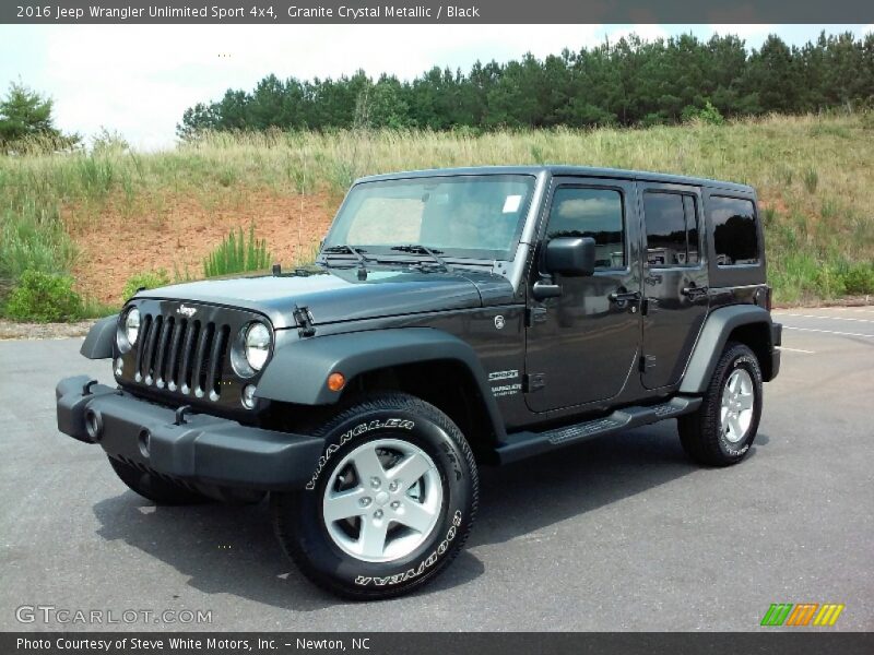 Granite Crystal Metallic / Black 2016 Jeep Wrangler Unlimited Sport 4x4